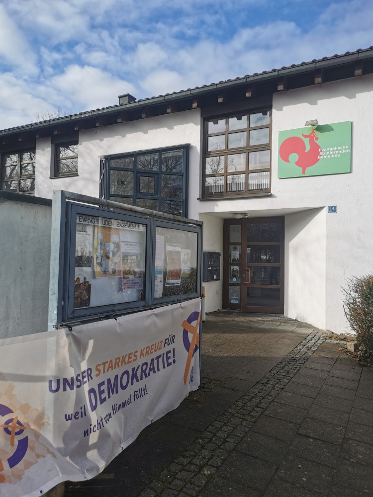 Banner an der ESG Augbsurg