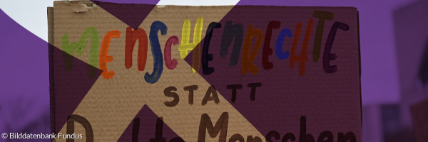 Plakat:Menschenrechte statt rechte Menschen