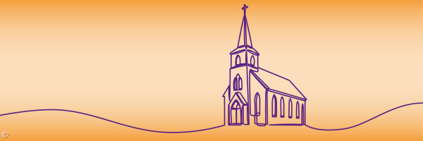 Onelinezeichnung Kirche