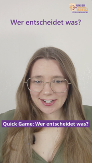 Social Media Post "Quickgame" von  junger Frau 